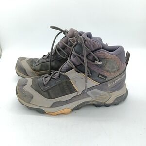 Salomon X Ultra 5 GTX Womens 8 Hiking Boots Grey Gore-Tex Waterproof s6